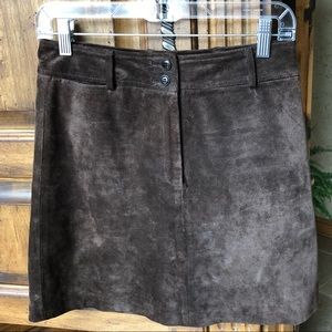 Ann Taylor suede leather mini skirt vintage
